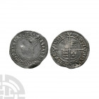 Elizabeth I - Halfgroat 1560-1561 A.D. Second issue. Obv: profile bust with ELIZABETH D G ANGL FR ET HI REGINA legend and 'cross-crosslet' mintmark. R...