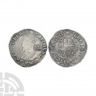 Charles I - Tower - Shilling 1636-1638 A.D. Group E, bust 4.3. Obv: profile bust with XII behind and CAROLVS D G MA BR FR ET HIB REX legend and 'tun' ...