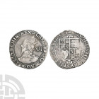 Charles I - Tower - Shilling 1639-1640 A.D. Group F, 6th Briot's bust. Obv: profile bust with XII behind and CAROLVS D G MAG BRI FRA ET HIB REX legend...