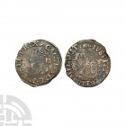 Charles I - Tower - Halfgroat 1636-1638 A.D. Group D, type 3a1. Obv: profile bust with II behind and CAROLVS D G M B F ET H REX legend and 'tun' mintm...