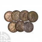 George V and VI - Silver Threepences [7] Dated 1918-1939 A.D. Group comprising: George V (3, 1918, 1926, 1929); George VI (4, 1937, 1939(3)). 9.76 gra...
