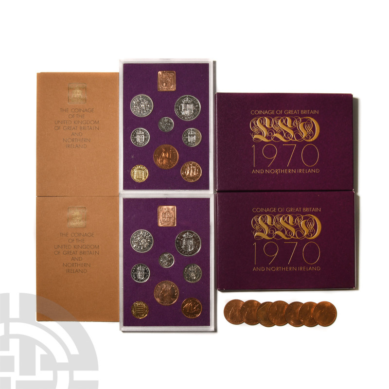 Elizabeth II - 1970 - Cased 'Last Old Money' Sets and Other Coins [9] Dated 1967...