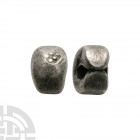 Thailand - AR Bullet Money - Fractional Baht 16th-18th century A.D. Fractional issue (1/10 baht, by weight). Single triangular 'lotus' punch of pellet...