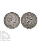 German States - Bavaria - 1870 - Thaler Dated 1870 A.D. Munich mint. Obv: profile bust with LUDOVICVS II BAVARIAE REX legend. Rev: Madonna seated with...