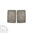 Japan - Hammered Coinage - AR Bu (Ichibu) 1859-1868 A.D. Ansei era, rectangular. Obv: three characters set vertically with rosette border. Rev: four c...