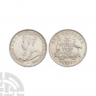 Australia - George V - 1916 M - Shilling Dated 1916 A.D. Melbourne mint. Obv: profile bust with GEORGIVS V D G BRITT OMN REX F D IND IMP legend. Rev: ...