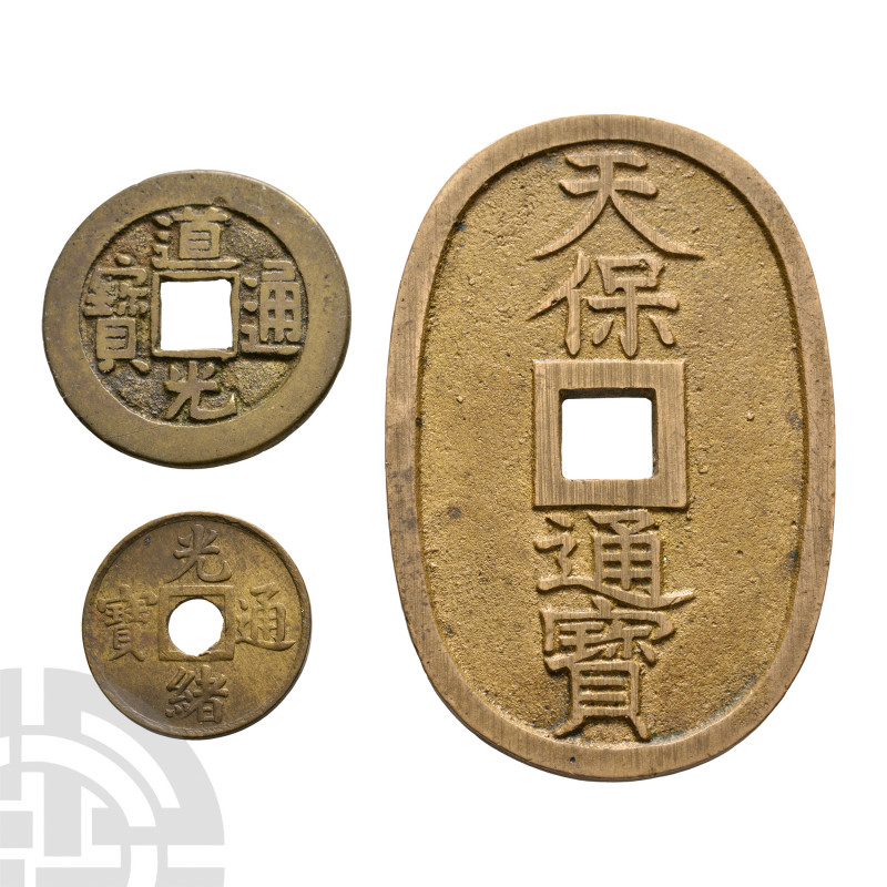 Japan and China - 100 Mon and Cash [3] 19th century A.D. Japan, Shogunate, 100 m...