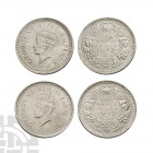 India - 1942 - Rupees [2] Dated 1942 A.D. Bombay mint. Obvs: profile bust with GEORGIVS VI KING EMPEROR legend. Revs: ONE / RUPEE / INDIA in three lin...