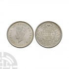 India - 1939 - 1/2 Rupee Dated 1939 A.D,. Bombay mint. Obvs: profile bust with GEORGIVS VI KING EMPEROR legend. Revs: HALF / RUPEE / INDIA in three li...