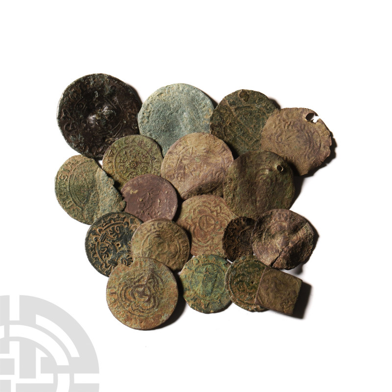 Jetton and Coin Weight Group [16] 13th-17th century A.D. Group comprising: jeton...