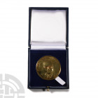 Institute of Materials Minerals and Mining - Cased Chapman Silver-Gilt Medal Dated 2014 A.D. Silver gilt. Obv: facing bust with 'The Chapman Medal' le...