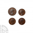 Department of Science and Art - 1853-1856 - Charles Hoole - Award Medals [4] Dated 1853-1856 A.D. Group comprising copper medals: awarded with no date...