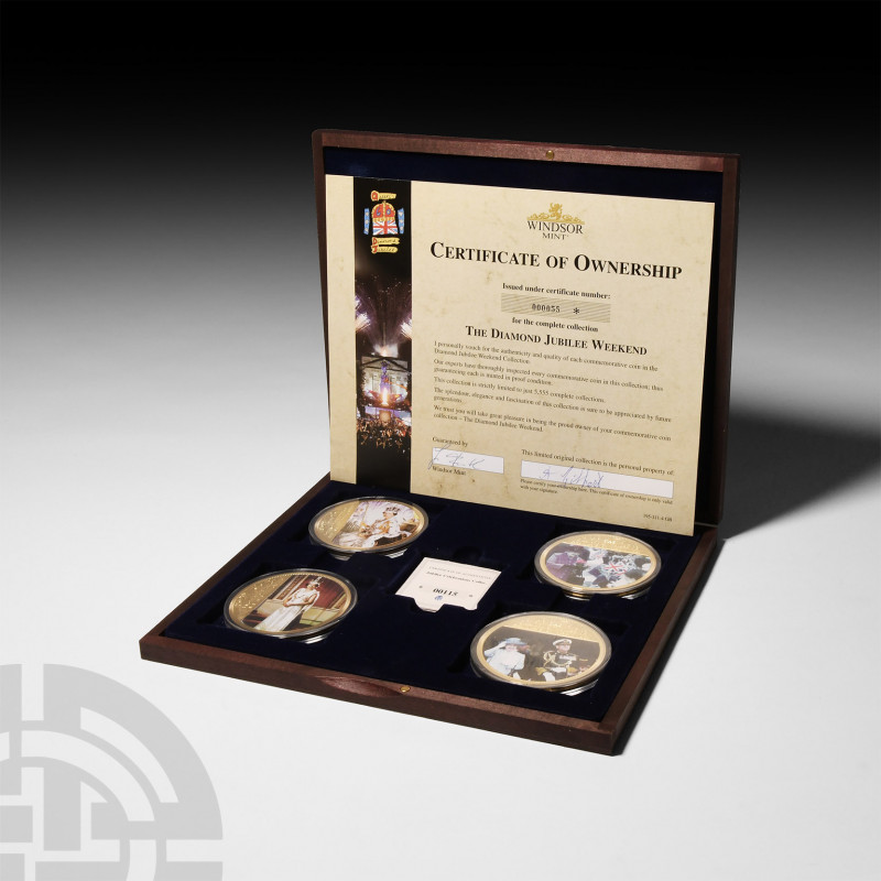 Elizabeth II - 2012 - Cased Diamond Jubilee Medals Set [4] Issued 2012 A.D. Set ...