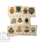 British Warships - Godfrey Phillips BDV Small Silks [13] 20th century A.D. Part set(s) small silks depicting crests of British Warships, some marked f...