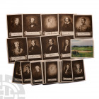 Celebrities - Sarony and Wills [34] 20th century A.D. Part sets of sepia Celebrities and their Autographs, large and small sizes; with an odd coloured...