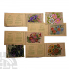 Flowers Series - Kensitas Large Silks [4] 20th century A.D. Group comprising: Kensitas Flowers, large silks; each held in card folder. 29 grams total,...