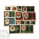 Scotland - Clans and Tartans - Godfrey Phillips BDV Large and Small Silks [16] 20th century A.D. Large and small silks depicting Scottish clan tartans...