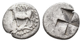 THRACE. Byzantion. (Circa 340-320 BC). AR 1/10 Stater. 1.14 g. 10.70 mm.
