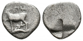 THRACE. Byzantion. (Circa 340-320 BC). AR Hemidrachm. 2.24 g. 14.70 mm.