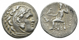 KINGS OF THRACE. Macedonian. Lysimachos. (305-281 BC). AR Drachm. 3.81 g. 17.4 mm.