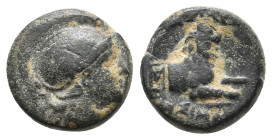KINGS OF THRACE (Macedonian). Lysimacheia. Lysimachos (305-281 BC). Ae. 2.64 g. 12.80 mm.