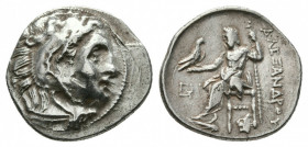 KINGS OF MACEDON. Alexander III 'the Great' (336-323 BC). AR Drachm. 4.23 g. 19.3mm.