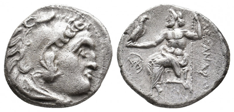 KINGS OF MACEDON. Alexander III 'the Great' (336-323 BC). AR Drachm. 4.11 g. 18....