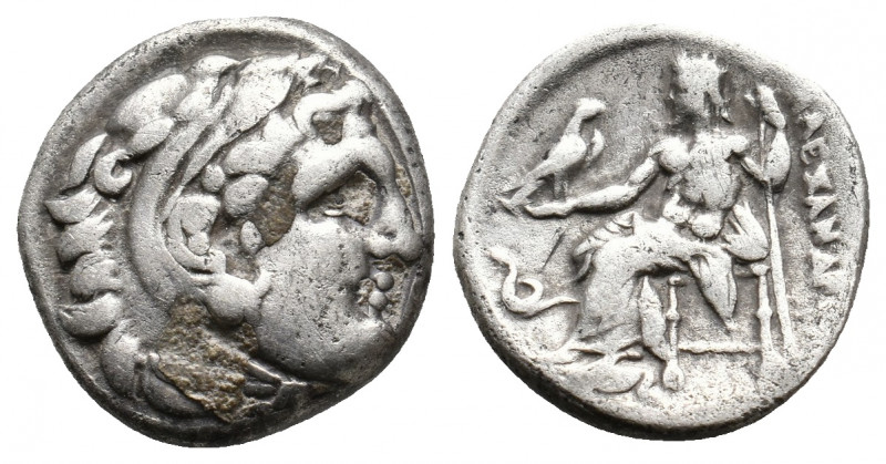 KINGS OF MACEDON. Alexander III 'the Great' (336-323 BC). AR Drachm. 4.16 g. 17....