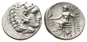 KINGS OF MACEDON. Alexander III 'the Great' (336-323 BC). AR Drachm. 4.24 g. 17.30 mm.