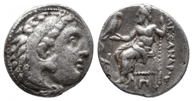 KINGS OF MACEDON. Alexander III 'the Great' (336-323 BC). AR Drachm. 3.96 g. 17....