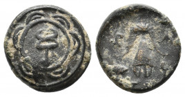 KINGS OF MACEDON. Alexander III 'the Great' (336-323 BC). Ae. 3.49 g. 15.40 mm.