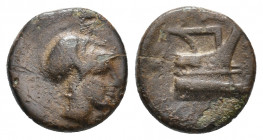 KINGS OF MACEDON. Demetrios I Poliorketes (306-283 BC). Ae. 1.77 g. 12.50 mm.