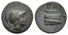 KINGS OF MACEDON. Demetrios I Poliorketes (306-283 BC). Ae. 2.26 g. 16.10 mm.