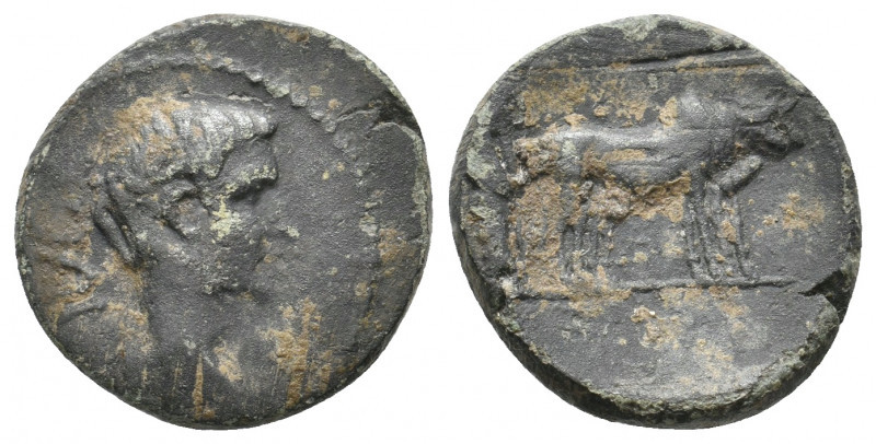 MACEDON, Philippi? Augustus, 27 BC-AD 14. AE. 4.82 g. 19.40 mm.