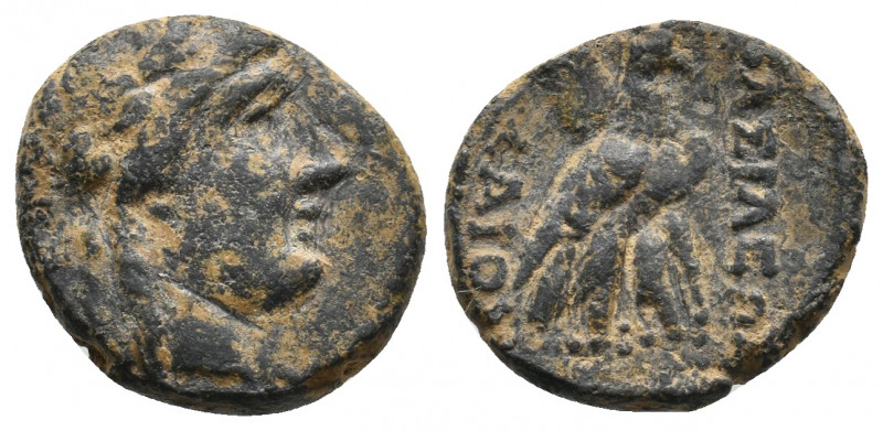 SELEUKID KINGDOM. Achaios, usurper (220-214 BC). Ae. 4.69 g. 17.70 mm.