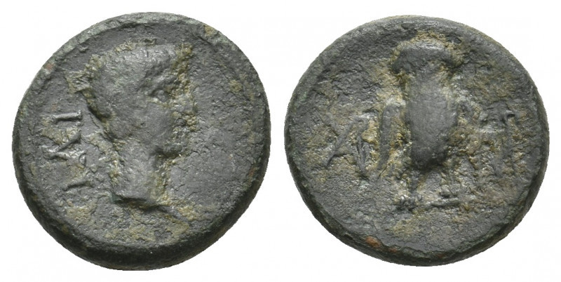 TROAS, Ilion. Augustus, 27 BC-AD 14. AE. 2.73 g. 14.60 mm.