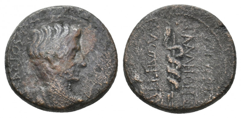 IONIA, Metropolis or PHRYGIA, Laodicea. Augustus, 27 BC-14 AD. AE. 3.80 g. 16.55...