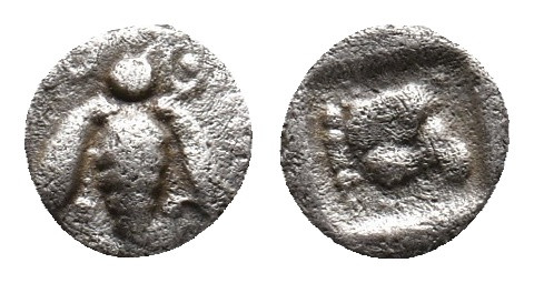 IONIA. Ephesos. (Circa 500-420 BC). AR Tetartemorion. 0.14 g. 6 mm.