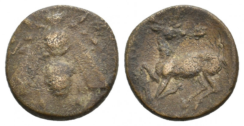 IONIA. Ephesos. (Circa 390-300 BC). Ae. 2.32 g. 15.50 mm.