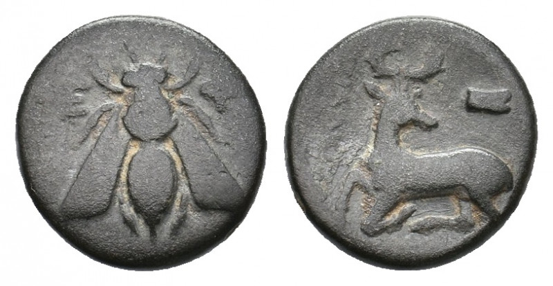 IONIA. Ephesos. (Circa 390-300 BC). Ae. 1.88 g. 13.20 mm.