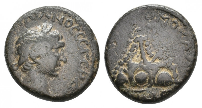 CAPPADOCIA, Caesarea. Trajan, 98-117 AD. AE. 3.08 g. 15.50 mm.