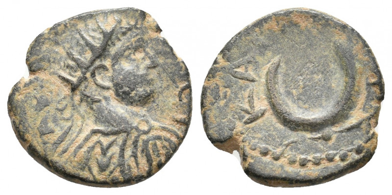 MESOPOTAMIA, Carrhae. Commodos, 177-192 AD. AE. 2.76 g. 15.70 mm.