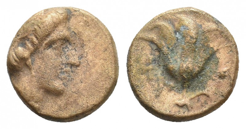 CARIA. Rhodes. (Circa 404-385 BC). Ae. 1.45 g. 10.70 mm.