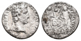 AUGUSTUS, 27 BC-AD 14. AR, Denarius. Lugdunum. 3.32 g. 18.30 mm.