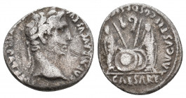 AUGUSTUS, 27 BC-AD 14. AR, Denarius. Lugdunum. 3.60 g. 18.80 mm.