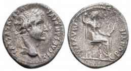 TIBERIUS, 14-37 AD. AR, Denarius. Lugdunum. 3.62 g. 18.80 mm