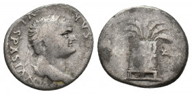 VESPASIAN, 69-79 AD. AR, Denarius. Rome. 3.40 g. 17 mm.