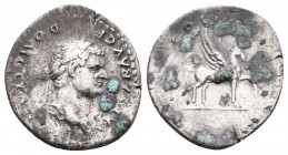 DOMITIAN, 81-96 AD. AR, Denarius. Rome. 3.10 g. 20.60 mm.