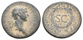 TRAJAN, 98-117 AD. AE, As. Rome. 3.54 g. 19.60 mm.