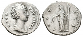 DIVA FAUSTINA I, Died 140/1 AD. AR, Denarius. Rome. 2.91 g. 19.20 mm.